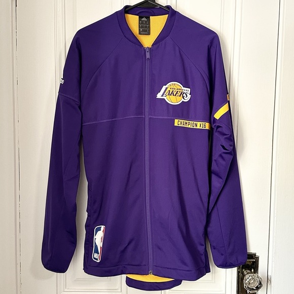 LA Lakers Adidas 2016 On-Court Full Zip Jacket – Purple, Size S, NBA Authentic - Picture 1 of 13